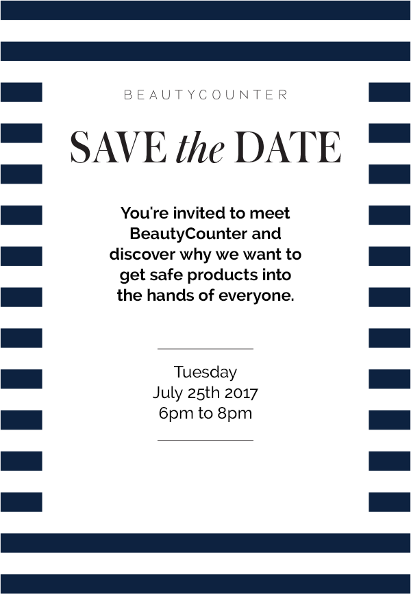 BeautyCounter Event - Save the Date!